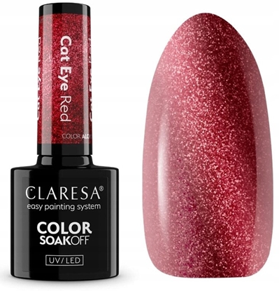 Изображение CLARESA Lakier hybrydowy Alchemy Cat Eay Red 5g