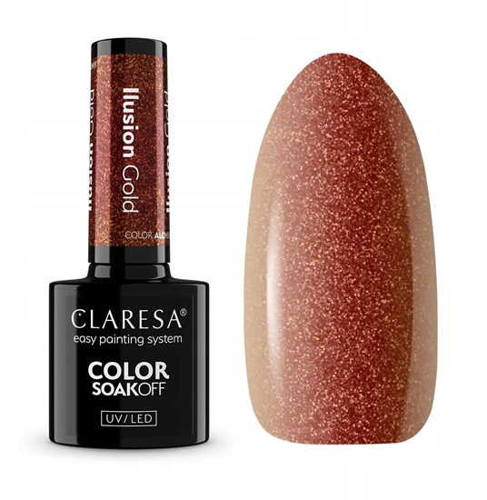 Изображение CLARESA Lakier hybrydowy Alchemy Ilusion Gold 5g