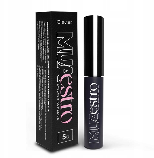 Picture of CLAVIER_MUAestro klej do kpek rzs z pdzelkiem Czarny 5g