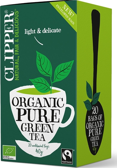 Изображение Clipper Herbata zielona ekologiczna 40g (20 x 2g) - Clipper