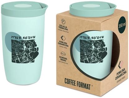 Picture of Coffee Format Kubek termiczny 350 ml - Mitowy z motywem mapy