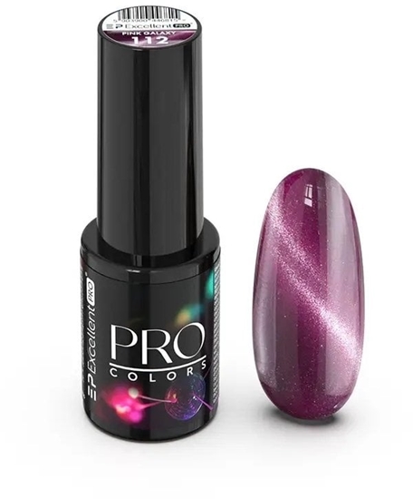 Picture of Cosmetics Zone EXCELLENT PRO_Pro Colors Cat Eye hybrydowy lakier 112 Róowa Galaktyka 7g