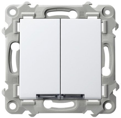 Picture of cznik schodowy Ospel Szafir P-10ZS/m/00 podwójny z podwietleniem biaym biay