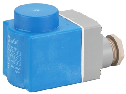 Attēls no Danfoss Cewka BE230AS 230V 50Hz 10W z puszk IP67 do pracy w rodowisku agresywnym o duej wilgotnoci i zmiennej temperaturze 018F6701