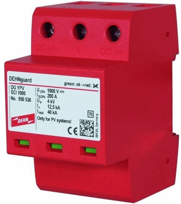 Attēls no Dehn Ogranicznik przepi C Typ 2 PV 1000V DC 3P 12,5kA 4kV (950530)