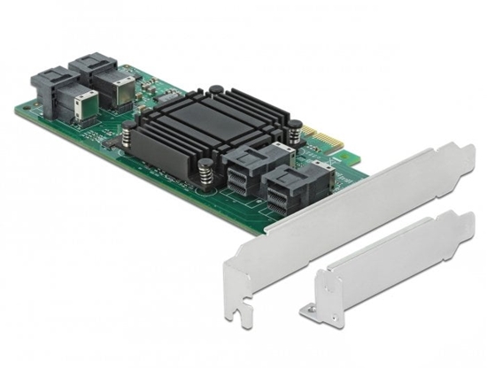 Picture of Delock PCI Express x8 Card to 4 x internal SFF-8643 NVMe - Low Profile Form Factor