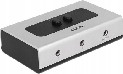 Picture of Stereo 2portu slēdzis, 3.5mm, manuāls, divvirzienu, Delock