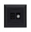 Picture of Düwi Gniazdo podtynkowe typu F + gn. RJ-45 Pola czarne, 33205