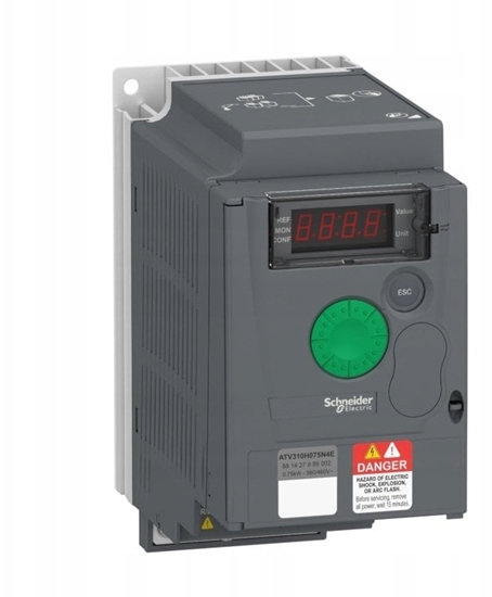 Изображение Easy Altivar Przemiennik czstotliwoci 310 0.75 kW 3f 380...460V bez filtra EMC IP20 ATV310H075N4E
