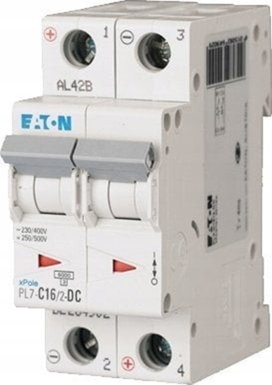 Изображение EATON (MB) Wycznik nadprdowy 2P C 16A 10kA DC PL7-C16/2-DC 264902
