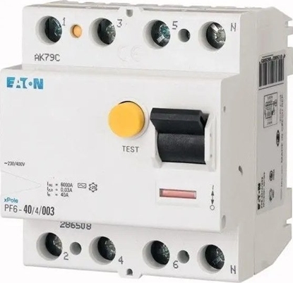 Picture of EATON (MB) Wycznik rónicowoprdowy 4P 40A 0,03A typ AC PF6-40/4/003 286508