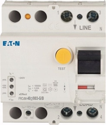 Attēls no Eaton Cyfrowy wycznik rónicowoprdowy 2P 40A 0,03A Typ G/B 10kA FRCdM-40/2/003-G/B 300639