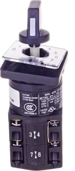 Picture of Eaton cznik krzywkowy 0-1-2-3-4-5-6-7-8-9 10A 1P do wbudowania TM-2-8550/E 020300