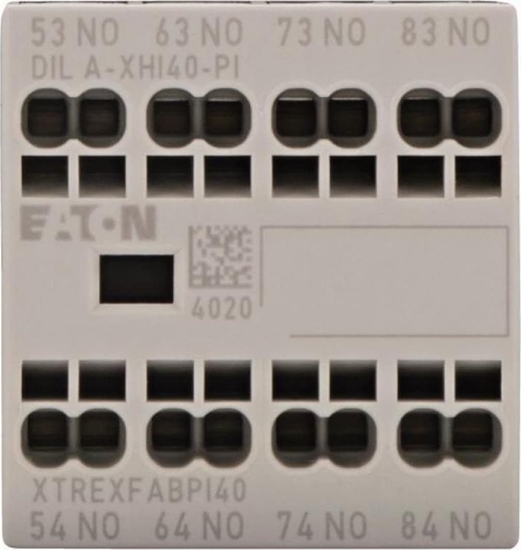 Picture of Eaton Modu styków pomocniczych 4-biegunowe 16A 4Z mocowanie czoowe zaciski sprynowe Push-In 199317
