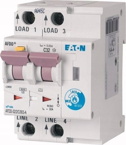 Picture of Eaton Przeciwpoarowy detektor iskrzenia 2P 32A C 0,03A Typ A AFDD-20/2/C/003 187234