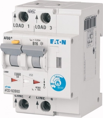 Attēls no Eaton Przeciwpoarowy detektor iskrzenia 2P B 16A 0,03A typ AC AFDD-16/2/B/003 187203