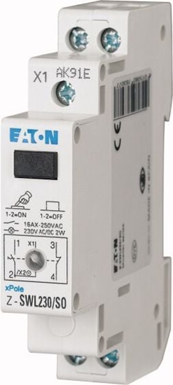 Picture of Eaton Przecznik moduowy 16A 1Z 1R z lampk sygnalizacyjn 230V AC/DC Z-SWL230/SO (276307)