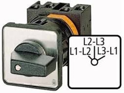 Attēls no Eaton Przecznik woltomierza L1-L2/L2-L3/L1-L3 3P 20A do wbudowania T0-2-15922/E (053099)