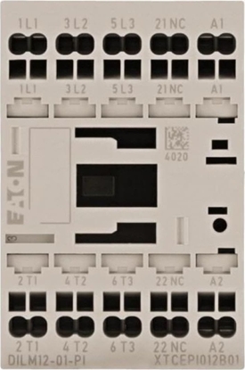 Attēls no Eaton Stycznik mocy DILM 3-biegunowe 380 V 400 V 5.5 kW 1R 24 V DC zaciski sprynowe Push-In 199248