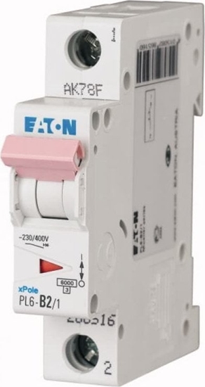 Picture of Eaton Wycznik nadprdowy 1P C 16A 6kA AC PL6-C16/1 286533