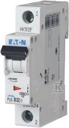 Attēls no Eaton Wycznik nadprdowy 1P D 32A 6kA AC PL6-D32/1 286548