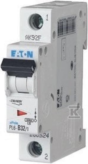 Picture of Eaton Wycznik nadprdowy 1P D 32A 6kA AC PL6-D32/1 286548