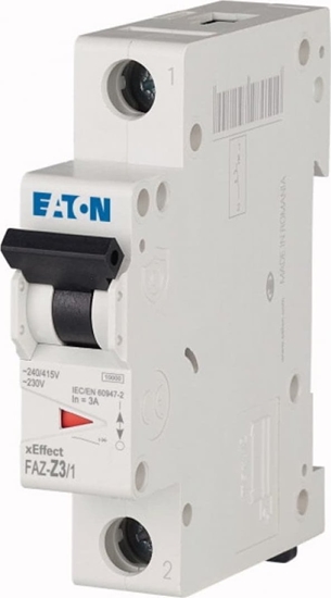 Изображение Eaton Wycznik nadprdowy 1P Z 3A 15kA AC FAZ-Z3/1 278621