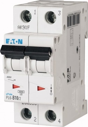 Attēls no Eaton Wycznik nadprdowy 2P C 10A 6kA AC PL6-C10/2 286565