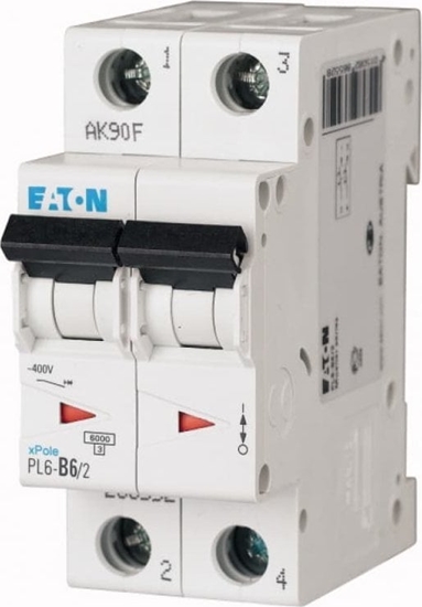 Picture of Eaton Wycznik nadprdowy 2P C 6A 6kA AC PL6-C6/2 286564