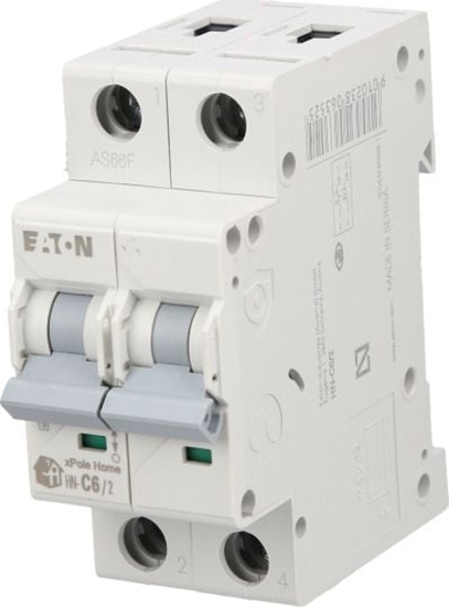 Picture of Eaton Wycznik nadprdowy 2P C 6A 6kA AC xPole Home HN-C6/2 194868
