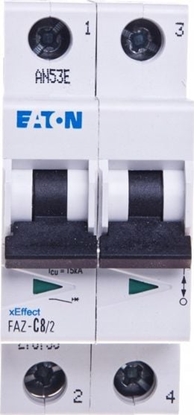 Attēls no Eaton Wycznik nadprdowy 2P C 8A 15kA AC FAZ C8/2 (278755)