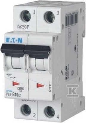 Attēls no Eaton Wycznik nadprdowy 2P D 10A 6kA AC PL6-D10/2 286577