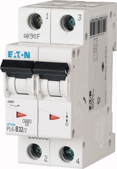 Picture of Eaton Wycznik nadprdowy 2P D 32A 6kA AC PL6-D32/2 286582