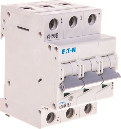 Attēls no Eaton Wycznik nadprdowy 3P B 16A 10kA AC PLSM-B16/3-MW 242448