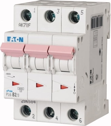 Attēls no Eaton Wycznik nadprdowy 3P C 16A 6kA AC PL6-C16/3 286601