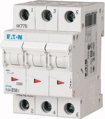 Attēls no Eaton Wycznik nadprdowy 3P C 50A 10kA AC PLSM C50/3-MW (242479)