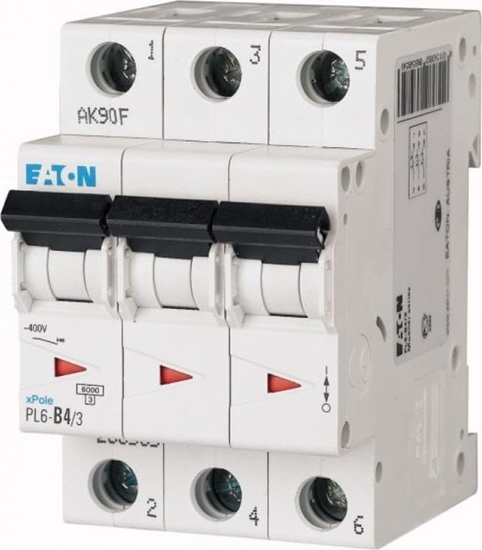 Picture of Eaton Wycznik nadprdowy 3P D 4A 6kA AC PL6-D4/3 286609