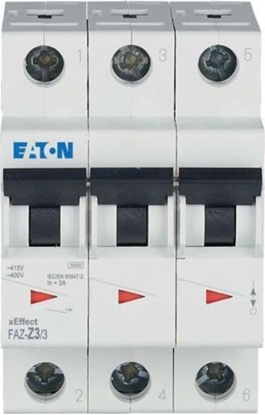 Picture of Eaton Wycznik nadprdowy 3P Z 3A 15kA AC FAZ-Z3/3 278922