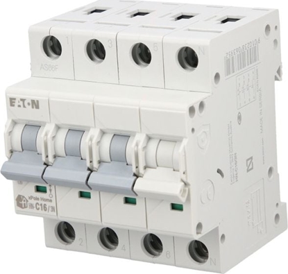 Attēls no Eaton Wycznik nadprdowy 3P+N C 16A 6kA AC xPole Home HN-C16/3N 194911