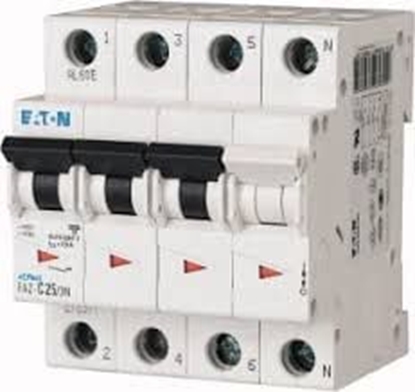 Attēls no Eaton Wycznik nadprdowy 3P+N C 50A 15kA AC FAZ C50/3N (278980)