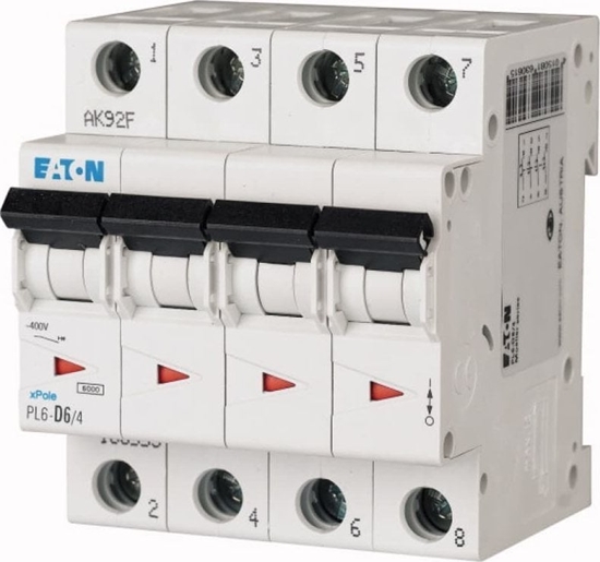 Picture of Eaton Wycznik nadprdowy 4P B 6A 6kA AC PL6-B6/4 166505