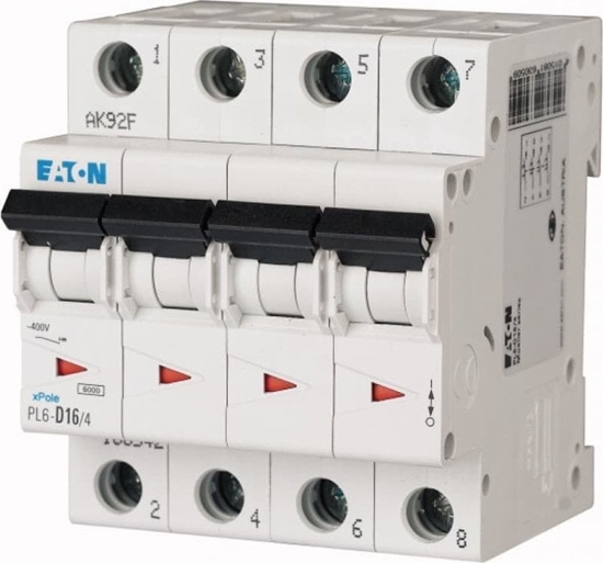 Picture of Eaton Wycznik nadprdowy 4P C 16A 6kA AC PL6-C16/4 166519