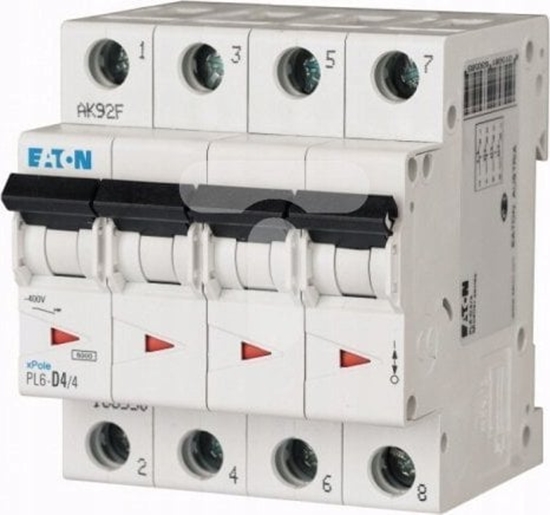 Picture of Eaton Wycznik nadprdowy 4P C 4A 6kA AC PL6-C4/4 166527