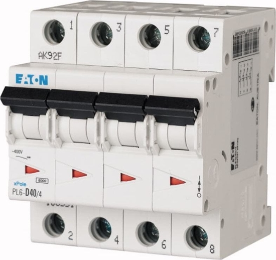 Picture of Eaton Wycznik nadprdowy 4P C 63A 6kA AC PL6-C63/4 166532