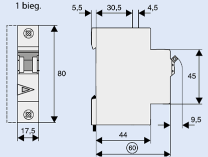 Attēls no Eaton Wycznik nadprdowy FAZ-C1/1 - 278546