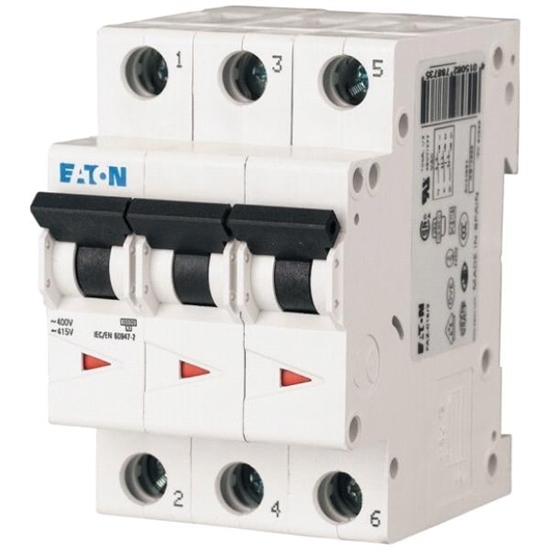 Picture of Eaton Wycznik nadprdowy FAZ-C6/3 3P C 6A 15kA AC - 278867