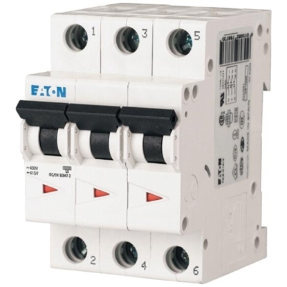 Attēls no Eaton Wycznik nadprdowy FAZ-C63/3 3P C 63A 15kA AC - 278879