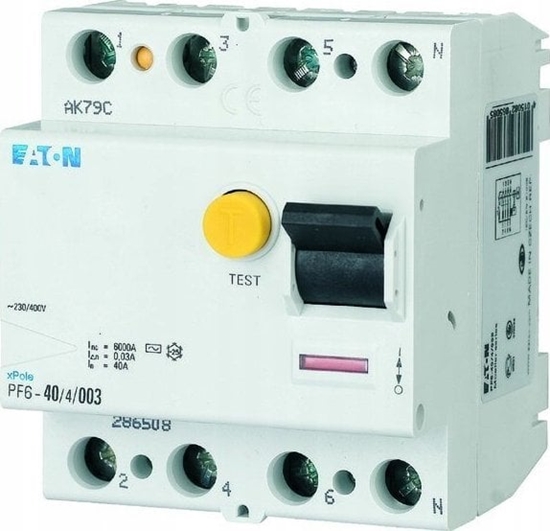 Picture of Eaton Wycznik rónicowoprdowy 4P 40A 0,3A typ A PF6-40/4/03-A 112935