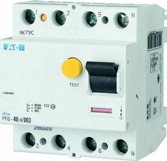 Picture of Eaton Wycznik rónicowoprdowy 4P 63A 0,1A typ AC PF6-63/4/01 286513