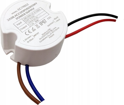 Attēls no ECOLIGHT2 Ecolight EC79852 zasilacz LED dopuszkowy 2,5A 30W 12V IP67